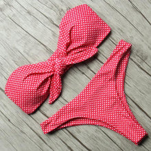Load image into Gallery viewer, Solid Bikini Set Swimsuit Women Bikini Swimwear Female Halter Top Bathing Suit Swimming Wear Bikini High Cut Swimsuit High Waist Plus Size Summer Swimwear
