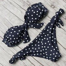 Load image into Gallery viewer, Solid Bikini Set Swimsuit Women Bikini Swimwear Female Halter Top Bathing Suit Swimming Wear Bikini High Cut Swimsuit High Waist Plus Size Summer Swimwear
