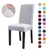 Load image into Gallery viewer, Solid Color Chair Covers Elastic Stretch Protection Case Slipcovers for Wedding Restaurant Home Kitchen Dining Chair Cover Dining Chair Slipcovers Stretch Parsons Chair Covers Sets Chiar Protector Removable Washable Elastic for Ktichen Dining Room
