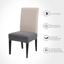 Load image into Gallery viewer, Solid  Dining Chair Cover Elastic Half-wraped Seat Case for Kichen Wedding Banquet Hotel Chair Cushions Cover Removable Washable Dining Room Chair Slipcovers Dining Chair Covers Parsons Chair Slipcover Stretch Chair Covers for Dining Room
