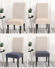 Load image into Gallery viewer, Solid  Dining Chair Cover Elastic Half-wraped Seat Case for Kichen Wedding Banquet Hotel Chair Cushions Cover Removable Washable Dining Room Chair Slipcovers Dining Chair Covers Parsons Chair Slipcover Stretch Chair Covers for Dining Room
