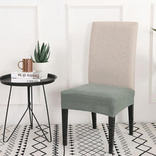 Load image into Gallery viewer, Solid  Dining Chair Cover Elastic Half-wraped Seat Case for Kichen Wedding Banquet Hotel Chair Cushions Cover Removable Washable Dining Room Chair Slipcovers Dining Chair Covers Parsons Chair Slipcover Stretch Chair Covers for Dining Room
