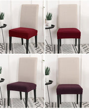 Load image into Gallery viewer, Solid  Dining Chair Cover Elastic Half-wraped Seat Case for Kichen Wedding Banquet Hotel Chair Cushions Cover Removable Washable Dining Room Chair Slipcovers Dining Chair Covers Parsons Chair Slipcover Stretch Chair Covers for Dining Room

