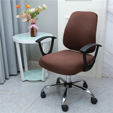 Load image into Gallery viewer, Solid Office Computer Chair Cover Spandex Split Seat Cover Universal Office Anti Dust Arm Chair Cover Washable Removable Spandex Rotating Boss Chair Slipcovers Anti-dust Soft Desk Chair Seat Protector for Dogs Cats Pets
