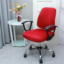 Load image into Gallery viewer, Solid Office Computer Chair Cover Spandex Split Seat Cover Universal Office Anti Dust Arm Chair Cover Washable Removable Spandex Rotating Boss Chair Slipcovers Anti-dust Soft Desk Chair Seat Protector for Dogs Cats Pets
