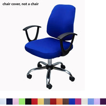 Load image into Gallery viewer, Solid Office Computer Chair Cover Spandex Split Seat Cover Universal Office Anti Dust Arm Chair Cover Washable Removable Spandex Rotating Boss Chair Slipcovers Anti-dust Soft Desk Chair Seat Protector for Dogs Cats Pets

