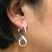 Load image into Gallery viewer, Solid Sterling Silver Figure 8 Earrings by Verona
