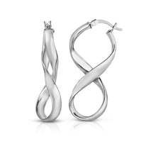 Load image into Gallery viewer, Solid Sterling Silver Figure 8 Earrings by Verona
