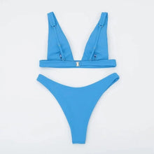Load image into Gallery viewer, Solid Swimsuit Women Swimwear Modern Push Up Bikini Set Brazilian Bathing Suit Hot Summer Beach Wear Swimming Suit Women Swimwear Push Up Bikini Set Bathing Suit Summer Beach Wear
