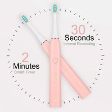 Load image into Gallery viewer, Sonic Electric Toothbrush For Adults Magnetic Charging Waterproof IPX7 Replacement Heads Set
