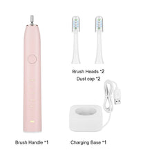 Load image into Gallery viewer, Sonic Electric Toothbrush For Adults Magnetic Charging Waterproof IPX7 Replacement Heads Set
