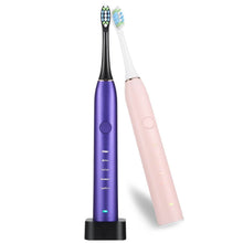 Load image into Gallery viewer, Sonic Electric Toothbrush For Adults Magnetic Charging Waterproof IPX7 Replacement Heads Set
