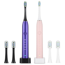 Load image into Gallery viewer, Sonic Electric Toothbrush For Adults Magnetic Charging Waterproof IPX7 Replacement Heads Set
