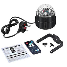 Load image into Gallery viewer, Sound Activated Rotating Disco Ball Party Lights Strobe Light
