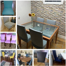Load image into Gallery viewer, Spandex Chair Cover Removable Anti-Dirty Seat Slipcover Cover For Banquet Wedding Dinner Restaurant Slipcovers Anti-Stain Removable Washable Parsons Chair Protector For Dining Room Banquet Ceremony Wedding Party Hotel Restaurant
