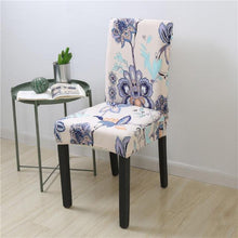 Load image into Gallery viewer, Spandex Chair Covers Printed Dining Room Stretch Seat Cover Chair Protective Case for Restaurant Banquet Kitchen Hotel  Stretch Spandex Removable Washable Dining Chair Protector

