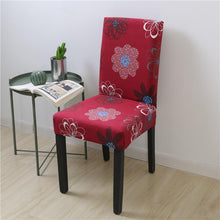 Load image into Gallery viewer, Spandex Chair Covers Printed Dining Room Stretch Seat Cover Chair Protective Case for Restaurant Banquet Kitchen Hotel  Stretch Spandex Removable Washable Dining Chair Protector
