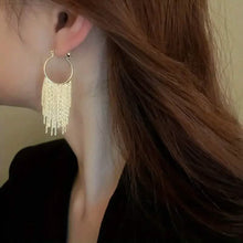 Load image into Gallery viewer, Sparkling Tassel Design Dangle Earrings
