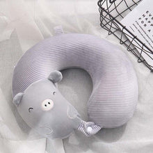 Load image into Gallery viewer, Special U-shaped Animal Shape Neck Pillow Rest Plush Pillow Travel Pillow Cartoon Animal Car Headrest Dolls Airplane Pillow Travel Pillow Cartoon U Shape Travel Pillow Car Neck Support Rest Cushion For Airplane Bus Train Home Office Soft Plush
