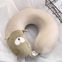 Load image into Gallery viewer, Special U-shaped Animal Shape Neck Pillow Rest Plush Pillow Travel Pillow Cartoon Animal Car Headrest Dolls Airplane Pillow Travel Pillow Cartoon U Shape Travel Pillow Car Neck Support Rest Cushion For Airplane Bus Train Home Office Soft Plush

