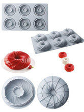Load image into Gallery viewer, Spiral Donut Dessert Silicone Cake Mold Homemade Party Chocolate Pastry Mould Decorating Tray Baking Tools Round Swirl Cake Mold For Baking Amazing Dessert Art Silicone 3D Mould
