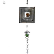 Load image into Gallery viewer, Spiral Rotating Wind Chimes Windows Metal Spiral Tail Stainless Steel Spin Decor For Indoor Outdoor Spinner Wind Chime Decoration Christmas Spinner Crystal Wind Chime
