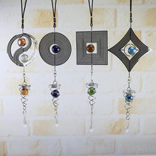 Load image into Gallery viewer, Spiral Rotating Wind Chimes Windows Metal Spiral Tail Stainless Steel Spin Decor For Indoor Outdoor Spinner Wind Chime Decoration Christmas Spinner Crystal Wind Chime
