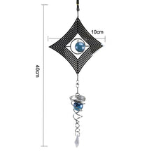 Load image into Gallery viewer, Spiral Rotating Wind Chimes Windows Metal Spiral Tail Stainless Steel Spin Decor For Indoor Outdoor Spinner Wind Chime Decoration Christmas Spinner Crystal Wind Chime
