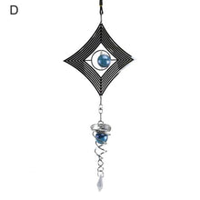 Load image into Gallery viewer, Spiral Rotating Wind Chimes Windows Metal Spiral Tail Stainless Steel Spin Decor For Indoor Outdoor Spinner Wind Chime Decoration Christmas Spinner Crystal Wind Chime
