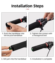Load image into Gallery viewer, Sponge Bicycle Grips Handle Anti-Skid 3D Silicone Grip Cycling Handlebar Ultralight Bike Grips Foam Single Lock On Bicycle Handle Bar Soft Comfortable Non-Slip Bike Handle Grips For Mountain Beach Cruiser Scooter
