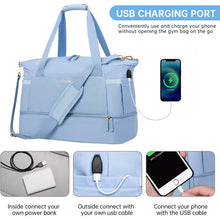 Load image into Gallery viewer, Sports Travel Duffel Bag with USB Charging Port
