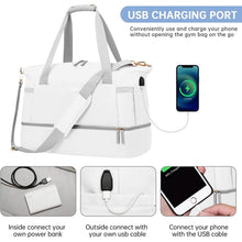 Load image into Gallery viewer, Sports Travel Duffel Bag with USB Charging Port
