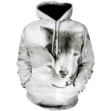 Load image into Gallery viewer, Spring And Summer 3D Digital Printing Fashion Men's And Women's Couple Sweatshirts Animal Pattern Novelty Sweatshirt with Hoodies Pockets for Adults Women Men
