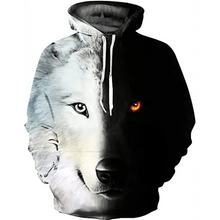 Load image into Gallery viewer, Spring And Summer 3D Digital Printing Fashion Men's And Women's Couple Sweatshirts Animal Pattern Novelty Sweatshirt with Hoodies Pockets for Adults Women Men
