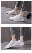 Load image into Gallery viewer, Spring Fashion Breathble Women Sneakers Leather Platform Shoes Women Lace Up Casual Shoes White Fashion Sneakers White PU Leather Platform Sneaker For Women Lace Up Walking Sneakers
