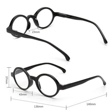 Load image into Gallery viewer, Spring Hinge Round Style  Reading Glasses For  Women And  Men Diopter Magnifier  Glasses In  Black   Sunglasses For Ladies Eyewear Small Frame  Glasses
