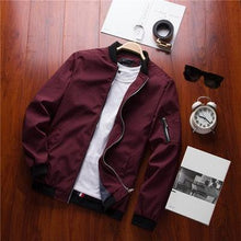 Load image into Gallery viewer, Spring Men's Classic Jacket Male Casual Elegant Slim Fit Coats Jacket Male Casual Hip Hop Slim Fit Men Autumn Plus Size Lightweight Clothing

