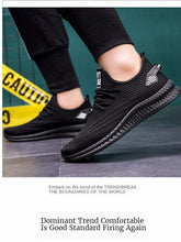 Load image into Gallery viewer, Spring New Men Sneakers White Fashion Flat Casual Mesh Breathable Walking Sneakers Lightweight Running Trainers Mesh Comfortable Sport Fashion Lace Up Mens Sneakers
