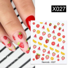 Load image into Gallery viewer, Spring Simple Green Theme Water Decal Sticker Flower Leaf Tree Summer Slider For Manicuring Nail Art Watermarks Art Decoration Manicure Tools Nail Watermark Decals iridescent Decoration Nail Self-Adhesive Decals Nail Stickers Water Transfer Fresh Nail
