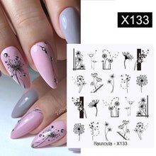 Load image into Gallery viewer, Spring Simple Green Theme Water Decal Sticker Flower Leaf Tree Summer Slider For Manicuring Nail Art Watermarks Art Decoration Manicure Tools Nail Watermark Decals iridescent Decoration Nail Self-Adhesive Decals Nail Stickers Water Transfer Fresh Nail
