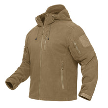 Load image into Gallery viewer, Spring Winter Fleece Jacket With Hood Mens Tactical Waterproof Fleece Jacket Hooded Jacket Mountain Windproof Ski Jackets Windbreaker Winter Warm Snow Coat Outdoor Windproof  Soft Work Lightweight Jacket
