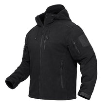 Load image into Gallery viewer, Spring Winter Fleece Jacket With Hood Mens Tactical Waterproof Fleece Jacket Hooded Jacket Mountain Windproof Ski Jackets Windbreaker Winter Warm Snow Coat Outdoor Windproof  Soft Work Lightweight Jacket
