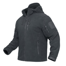 Load image into Gallery viewer, Spring Winter Fleece Jacket With Hood Mens Tactical Waterproof Fleece Jacket Hooded Jacket Mountain Windproof Ski Jackets Windbreaker Winter Warm Snow Coat Outdoor Windproof  Soft Work Lightweight Jacket
