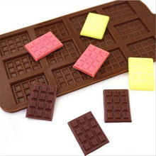 Load image into Gallery viewer, Square Chocolate Mold Chocolate Cake Soap Mold Baking Ice Tray Mould Baking Mould Cake Decorating Silicone Fondant Coffee Molds Chocolate Molds Silicone Candy Molds Silicone Break Apart Chocolate Mold
