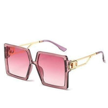 Load image into Gallery viewer, Square Oversized Sunglasses for Women Men Flat Top Fashion Shades Big Frame Sunglasses For Women With Hollow Glasses &amp; New Legs Fashionable Sunglasses For Men &amp; Women
