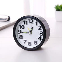 Load image into Gallery viewer, Square Round Small Alarm Clock Snooze Silent Sweeping Wake Up Table Clock Travel Alarm Clock Analog Small Simple Battery Operated Clock Non Ticking Alarm Clock Snooze Light Functions Bedside Table Clock  Battery Powered Compact Portable Travel Alarm Clock
