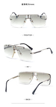 Load image into Gallery viewer, Square Sunglasses for Men Classic Oversized Sun Glasses Men And Women New Fashionable Street Snap Style New Frameless Sunglasses New Popular Square Shape Sunglasses For Men &amp; Women
