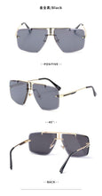 Load image into Gallery viewer, Square Sunglasses for Men Classic Oversized Sun Glasses Men And Women New Fashionable Street Snap Style New Frameless Sunglasses New Popular Square Shape Sunglasses For Men &amp; Women
