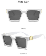 Load image into Gallery viewer, Square Sunglasses For Women Luxury Women Eyeglasses Sunglasses Square Metal Punk Rock Hip hop Glasses Men Women High Quality Designer Sunglasses For Men New Decent Design
