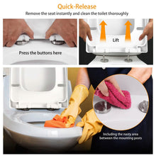 Load image into Gallery viewer, Square Toilet Seat with Grip-Tight Seat Bumpers
